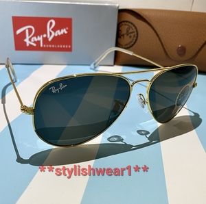 〽️RayBan Aviator Black G15 Lens Classic RB3025 NEW